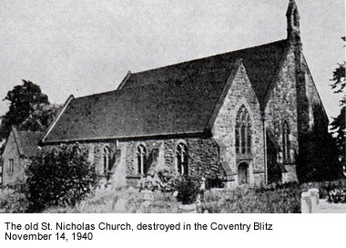 The previous st Nichoals Church, desroyed during blitz