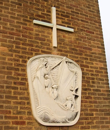 Emblem on outside of St Nicholas church