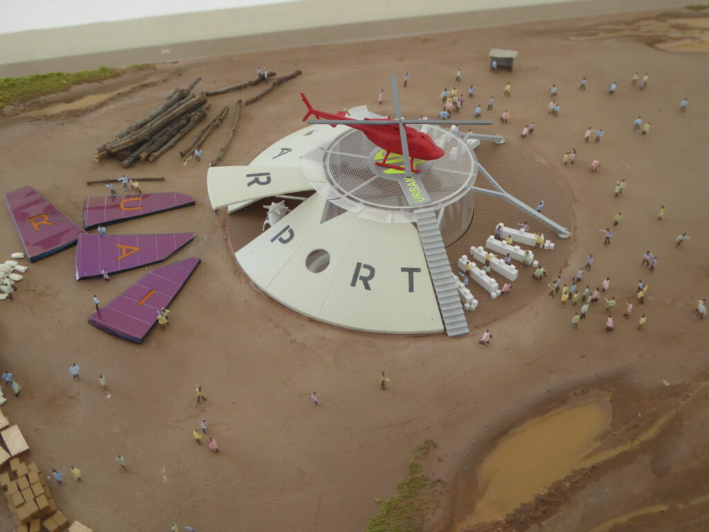 Model of drone airport