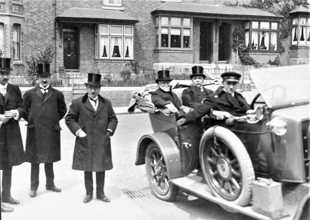 Old image of Andrew Carnegie visiting Covenry