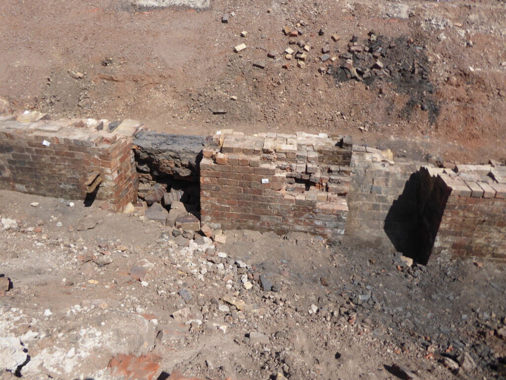 Excavations at the old gas works