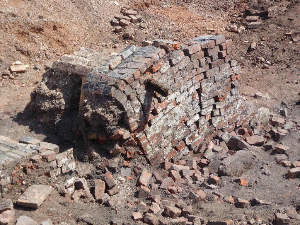 Excavations at the old gas works