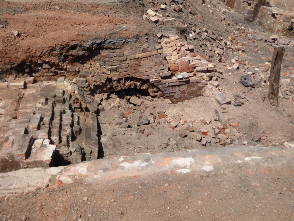 Excavations at the old gas works