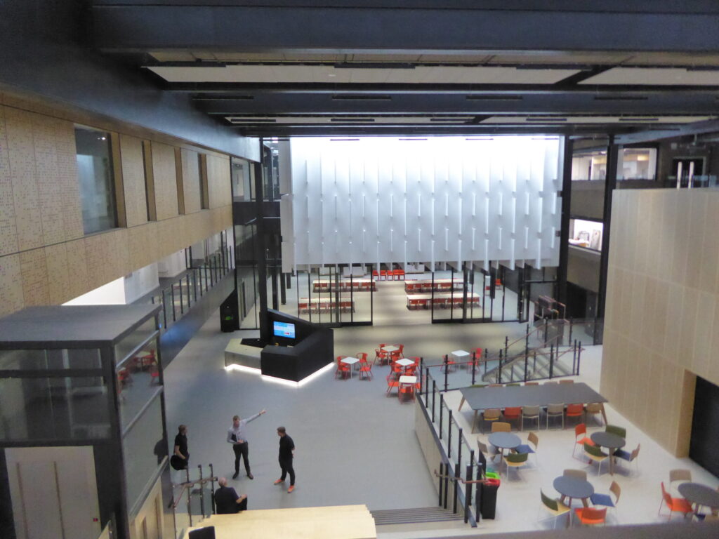 The Atrium at the Delia Derbyshire Buildig