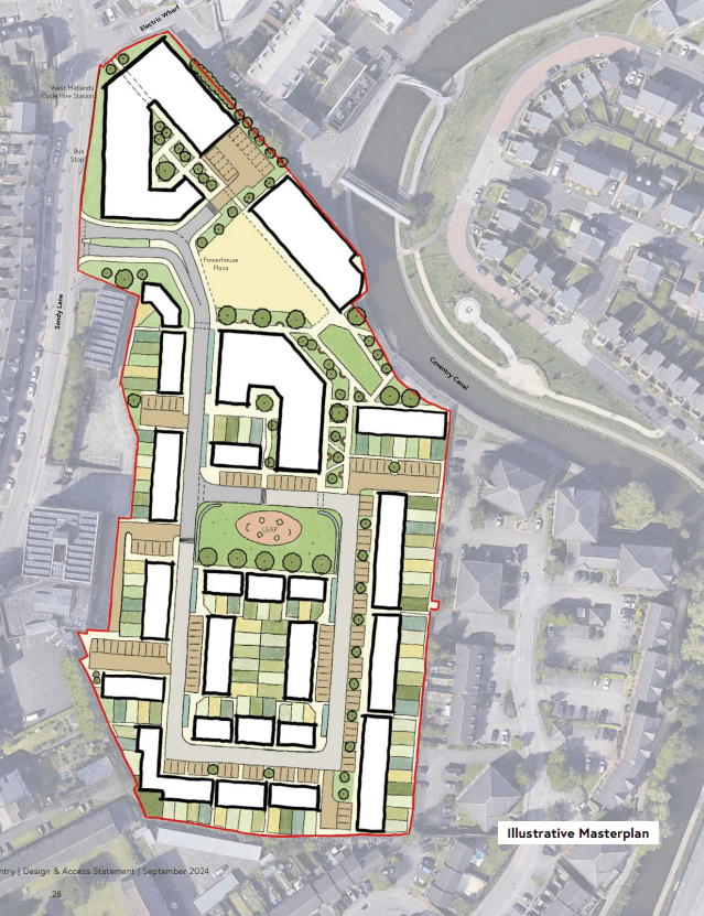 Map showing an illustrative layout for the development of the site.