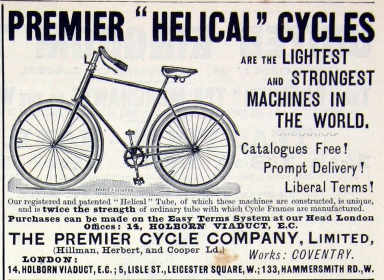 Advert for Premier Helical Cycles