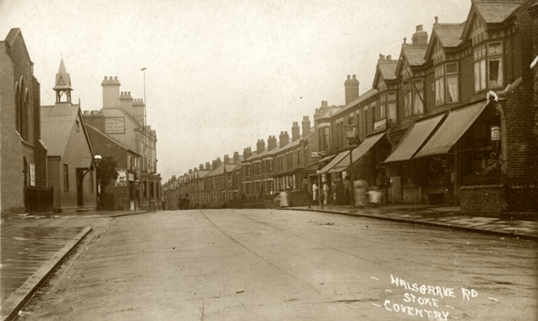 Postcard of Ball Hill from 1913, showing the chapel and tin tabernacle.