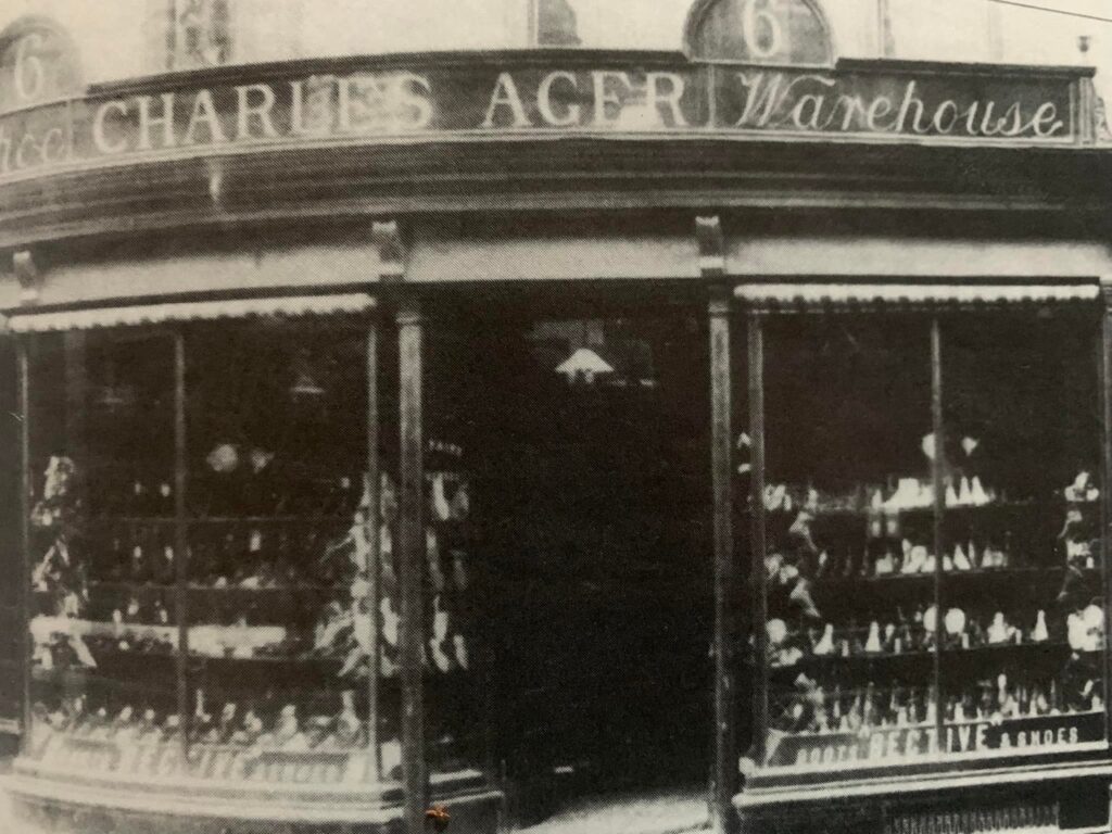 Old photo of Charles Ager "warehose" in Smithford Steet