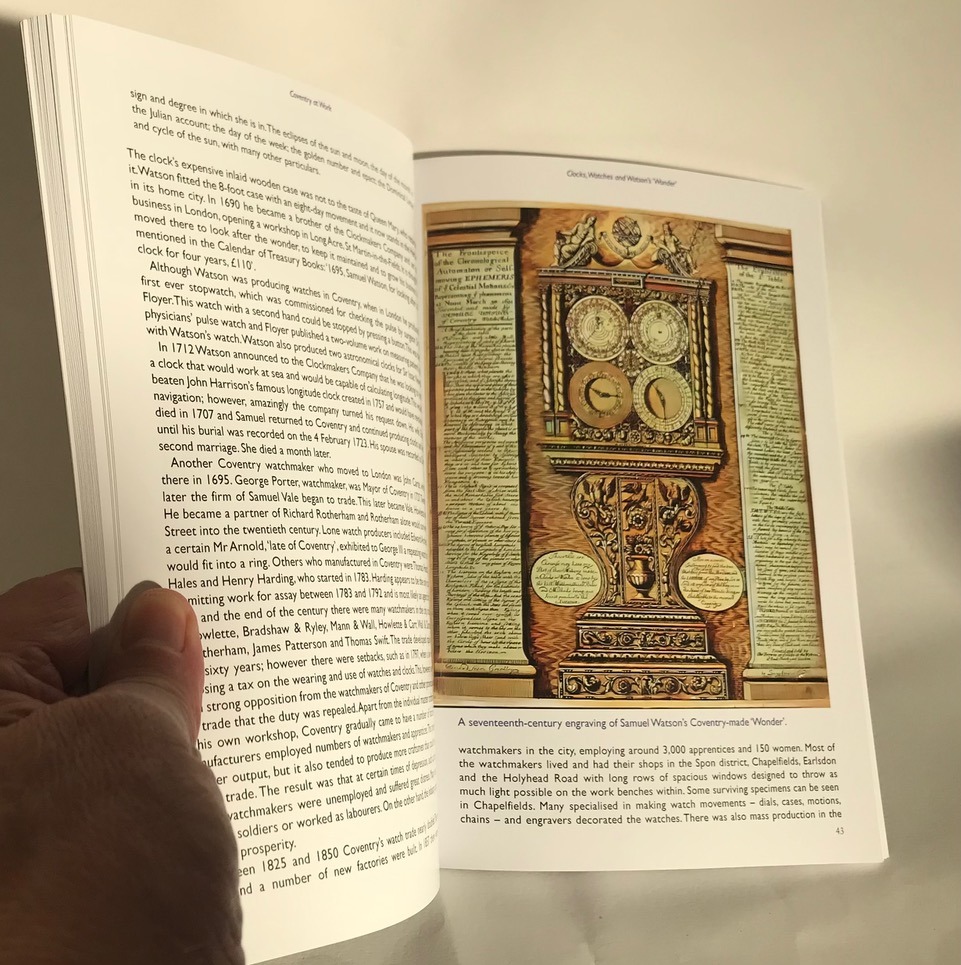 Image of the book showing the famous Samual Watson clock