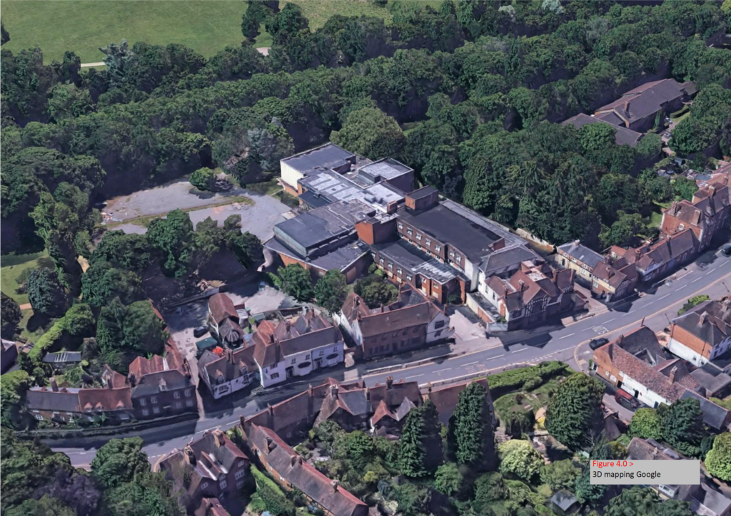 Aerial photo of the site of the Allesley Hotel in Coventry