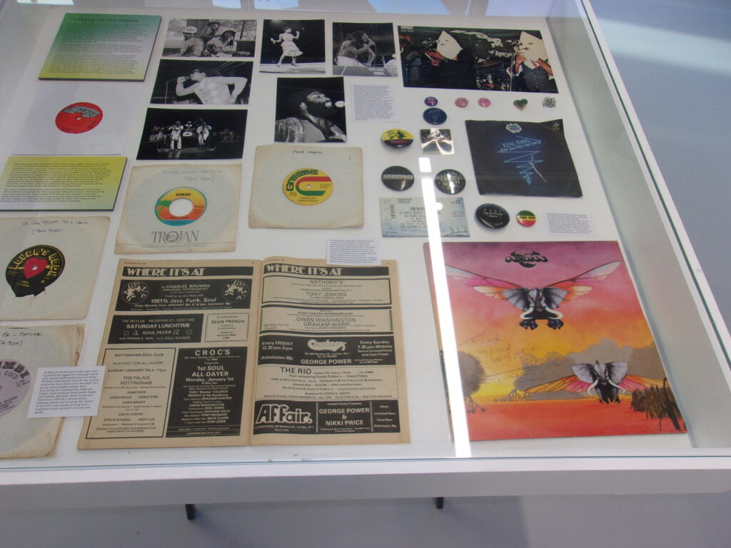 Photo of the Black Sounds exhbition at the Delia Derbyshire building