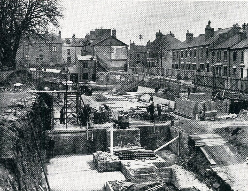 Photograph of building work in preparation for council offices