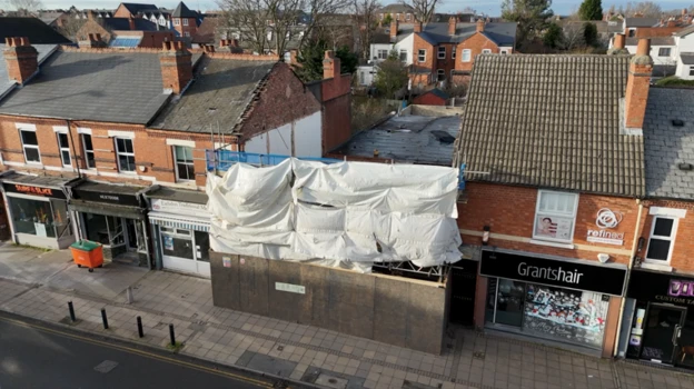 Photograph of 34 - 36 Earlsdon High Street after deomotion.