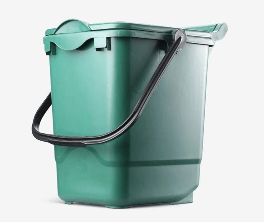 Image of a green food waste caddy